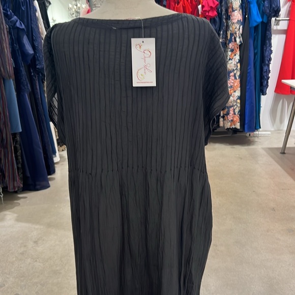 Black tissue linen dress - Picture 5 of 5